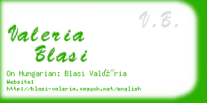 valeria blasi business card